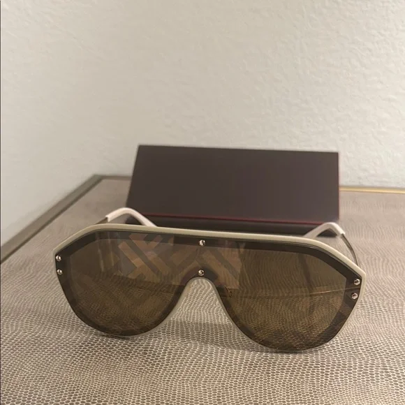 Fendi | Accessories | Fendi Brown Zucca Sheild Sunglasses  display picture 1